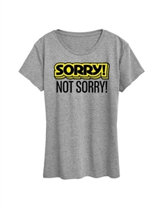 Женская футболка "Sorry not sorry" с принтом, серый Hasbro