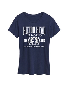 Женская футболка Hilton Head Island с колледж-принтом, синий Unbranded