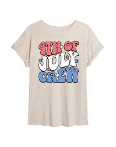 Футболка оверсайз для подростков ко Дню независимости, бежевый Unbranded