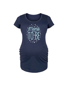 Футболка для будущих мам с принтом, синий Unbranded