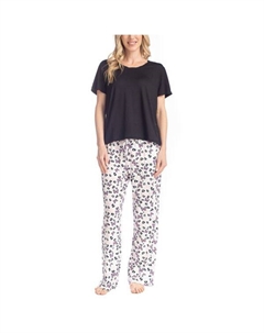 Женский пижамный комплект для садовой вечеринки: топ и пижамные штаны, цвет butterfly spot Muk luks