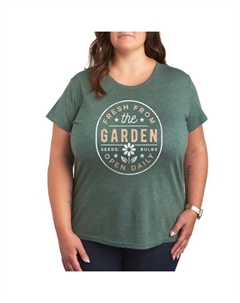 Плюс футболка с принтом «Свежеиз сада», зеленый Unbranded