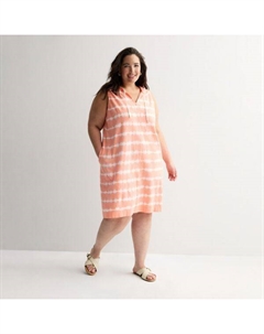Просторное трикотажное платье-майка oversize, цвет peach shabori dye Sonoma goods for life