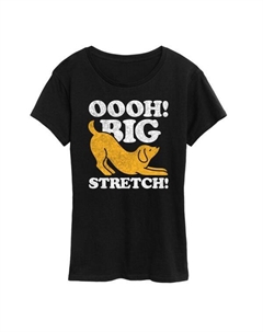 Женская футболка с принтом "Ого, как потянулась", черный Unbranded