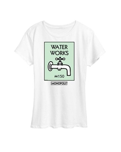 Женская футболка с графическим принтом «Монополия» от, белый Hasbro