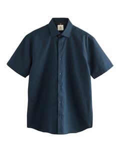 Рубашка на пуговицах классического кроя, темно-синий Next