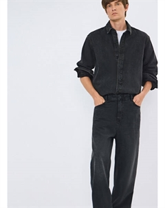 Джинсовая рубашка на пуговицах, Серый Ostin