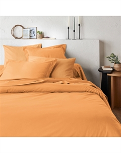 Пододеяльник однотонный из биохлопка Scenario оранжевый La redoute interieurs