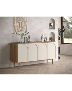 Комод с четырьмя дверками из березы бежевый So'home