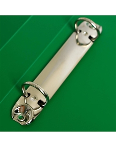 Папка на 2 кольцах а4,, 27 мм, 700 мкм, внутренний и торцевой карман, зеленая Calligrata