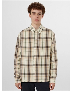 Рубашка мужская бежевая в клетку Mark formelle