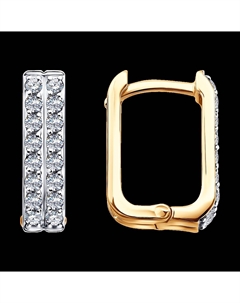 Серьги из золота с фианитами Sokolov