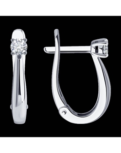 Серьги из белого золота с бриллиантами Sokolov