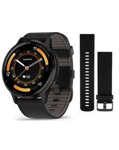 Часы Garmin Venu 3 010-02784-52 черный, кожаный ремешок 45мм