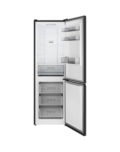 Холодильник двухкамерный WEISSGAUFF WRK 185 Total NoFrost Inverter Black Inox инверторный черная сталь Weissgauff