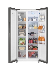 Холодильник двухкамерный WEISSGAUFF WSBS 500 Inverter NoFrost Dark Grey Side by Side, инверторный серый Weissgauff