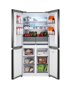 Холодильник трехкамерный WEISSGAUFF WCD 450 BEG NoFrost Inverter Side by Side, инверторный бежевый Weissgauff