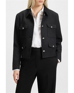 Жакет хлопковый с карманами укороченный Hugo