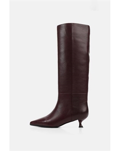 Сапоги кожаные с высоким голенищем Abricot