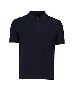 Поло вязаное с воротником на молнии Boss