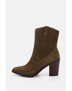 Полусапоги-казаки замшевые Abricot