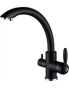 Смеситель для кухни Essen Es213001-418 с подключением к фильтру хром, черный, черный металлик Paulmark
