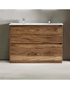 Тумба под раковину без столешницы Libra Floor 120 двойная, дуб чарльстон Sancos