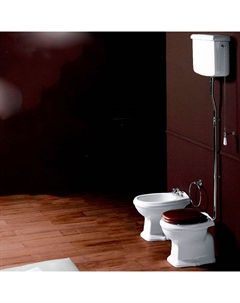 Унитаз напольный Arcade AR811bi с высоким бачком, с ручкой хром, белый Simas