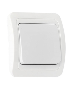 Выключатель SMARTBUY Марс, 1кл., скрытый монтаж, в сборе, белый (SBE-02w-10-SW1-0) Smartbuy
