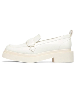 Туфли на платформе женские низкие розовые/белые Charles&keith