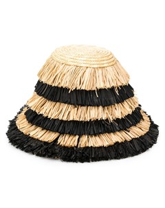 Cult gaia шляпа в полоску один размер коричневый Cult gaia