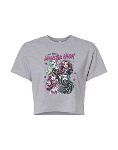 Укороченная футболка тура Monster High 2010 для юниоров, серый Licensed character