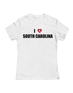 Футболка Junior'S с принтом "Я люблю Южную Каролину", белый Unbranded