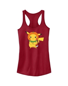 Майка-борцовка с покемоном Пикачу и тыквой для юниоров, цвет scarlet Licensed character