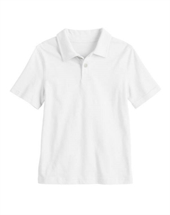 Однотонная рубашка-поло для мальчиков 4–12 лет, белый Jumping beans