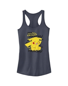 Детская майка с покемоном Пикачу и смехом на спине, цвет indigo Licensed character