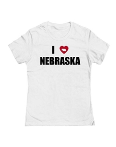 Футболка Junior'S i Heart Nebraska с рисунком, белый Unbranded