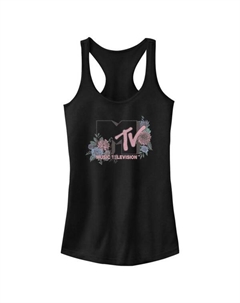 Детский майка-борцовка с цветочным принтом MTV, черный Licensed character