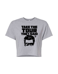 Укороченная футболка юниоров с надписью «Парк Юрского периода: Возьми тур», серый Licensed character