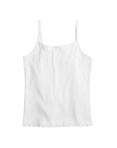 Детская майка с круглым вырезом для девочек 6-16 лет в обычных и плюс размерах, белый So