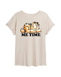 Детская оверсайз футболка Garfield "Время для себя", бежевый Licensed character