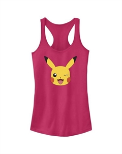 Майка-борцовка с подмигивающим лицом покемон пикачу для юниоров, цвет raspberry Licensed character