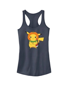 Майка-борцовка с покемоном Пикачу и тыквой для юниоров, цвет indigo Licensed character