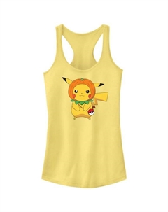 Майка-борцовка с покемоном Пикачу и тыквой для юниоров, цвет banana Licensed character