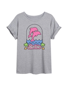Футболка с принтом дельфина для юниоров, серый Barbie
