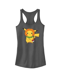 Майка-борцовка с покемоном Пикачу и тыквой для юниоров, серый Licensed character