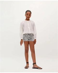 Детский хлопковый шорты с принтом, серый Scalpers