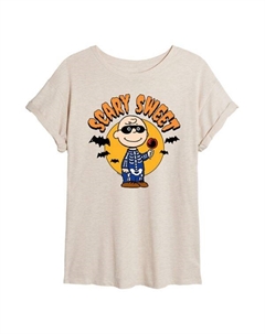 Пугающе сладкая худи на Хэллоуин с Чарли Брауном и арахисом для подростков, бежевый Licensed character