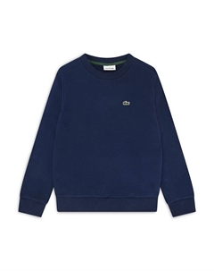 Мальчиковый флисовый свитшот с круглым вырезом - для малышей и детей постарше, синий Lacoste