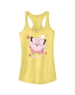 Майка-борцовка для юниоров с покемонами и клефери, цветочным танцем, цвет banana Licensed character